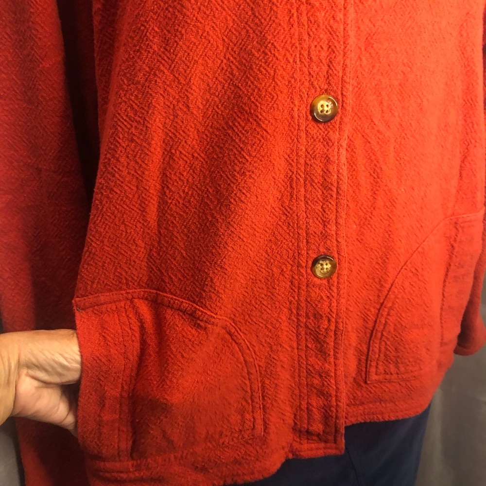 Orvis textured cotton jacket. Rust XL - Picture 2 of 10